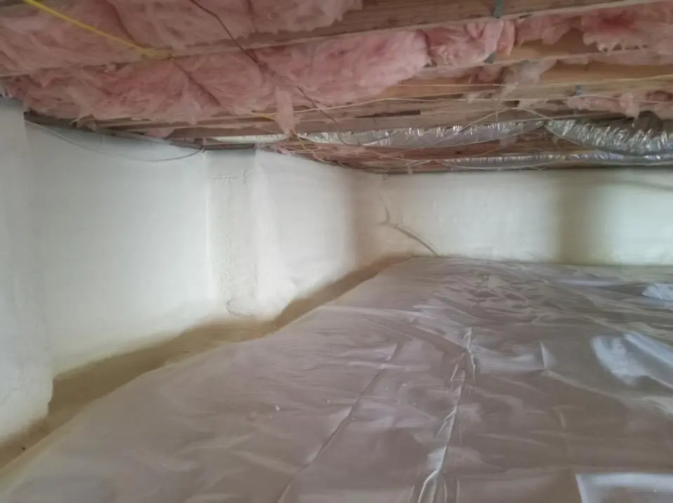 Crawl space encapsulation with closed-cell spray foam for Attic Insulation in Kermit
